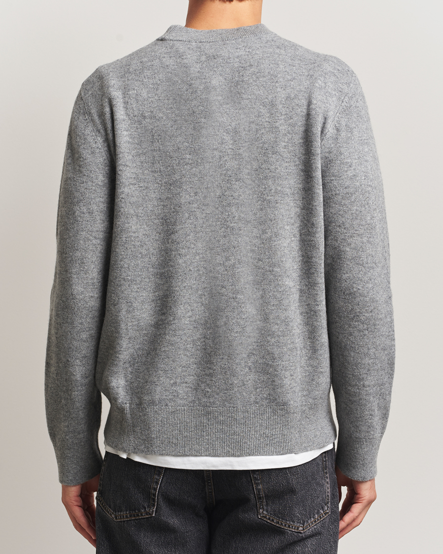 Men | Sweaters & Knitwear | A Day's March | Marlow Cashmere Blend Sweater Grey Melange