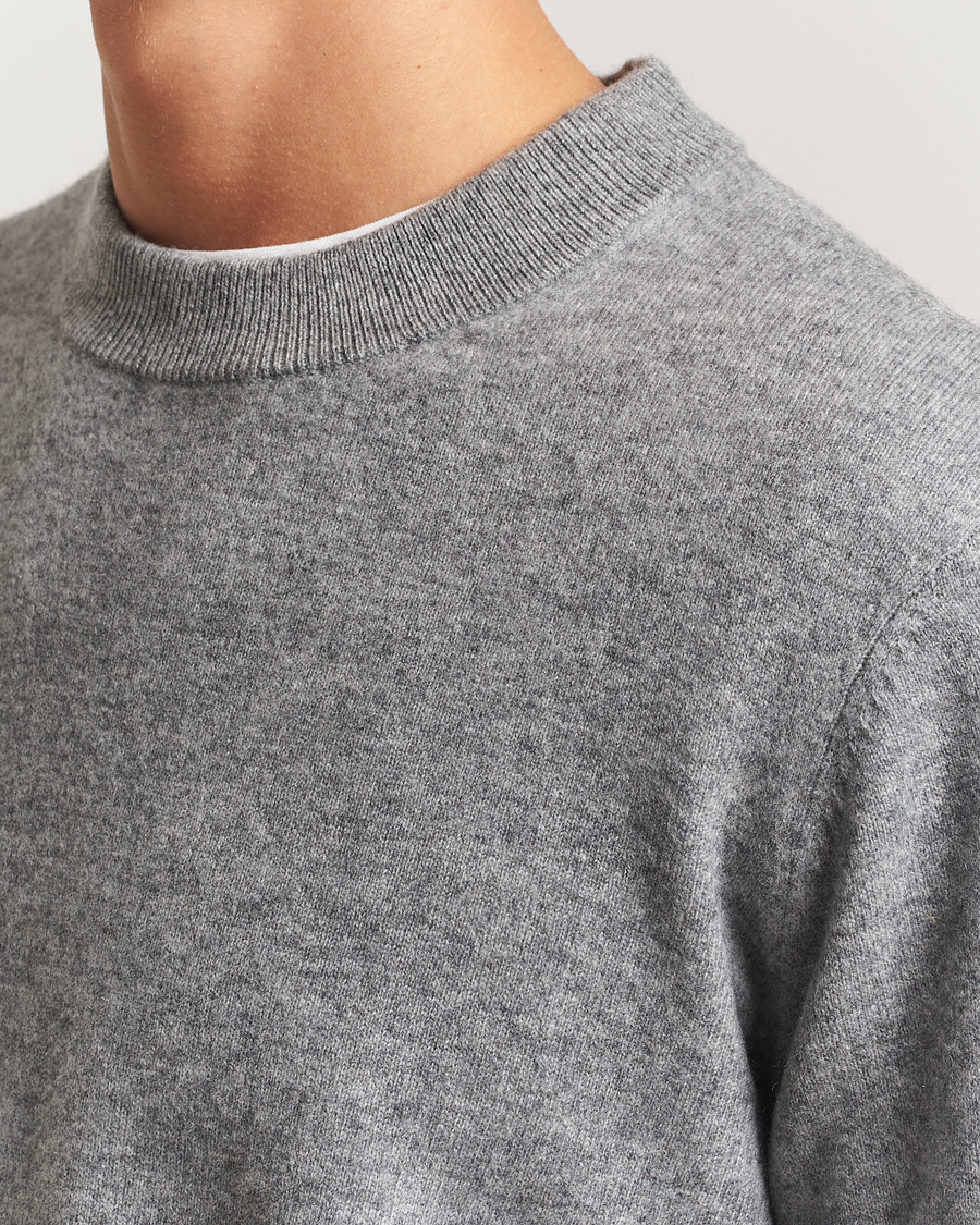 Men | Sweaters & Knitwear | A Day's March | Marlow Cashmere Blend Sweater Grey Melange