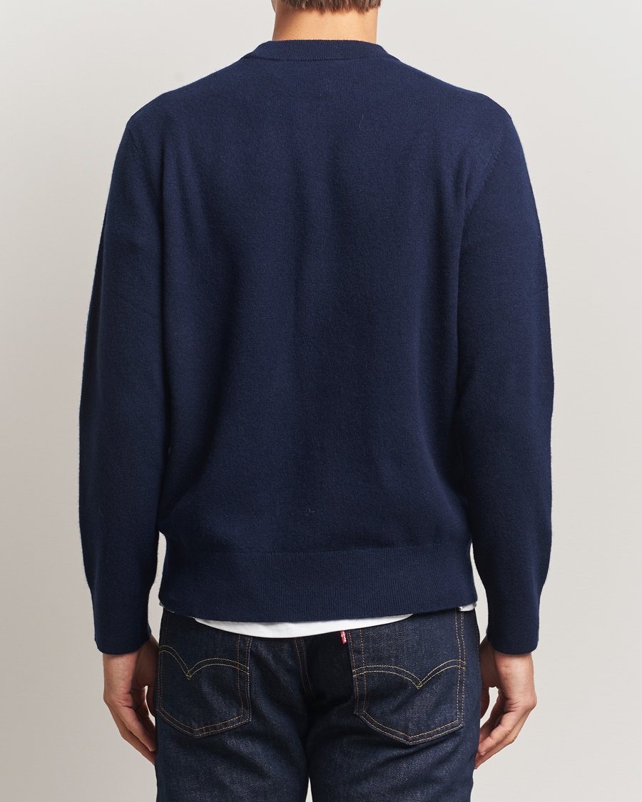 Men | Sweaters & Knitwear | A Day's March | Marlow Cashmere Blend Sweater Navy
