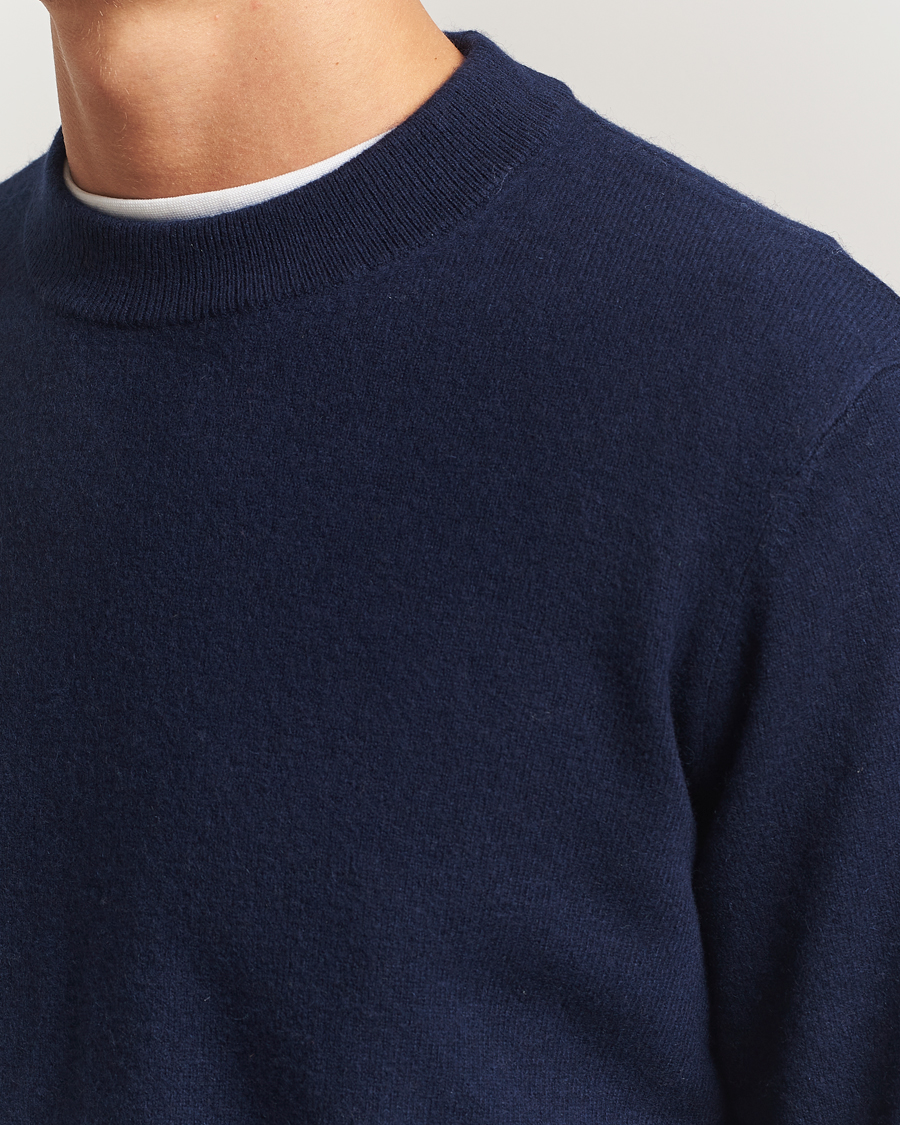 Men | Sweaters & Knitwear | A Day's March | Marlow Cashmere Blend Sweater Navy