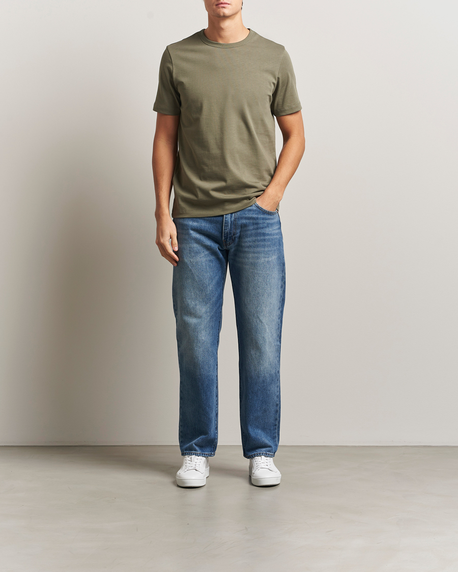 Men | T-Shirts | A Day's March | Heavyweight T-Shirt Smoke Olive