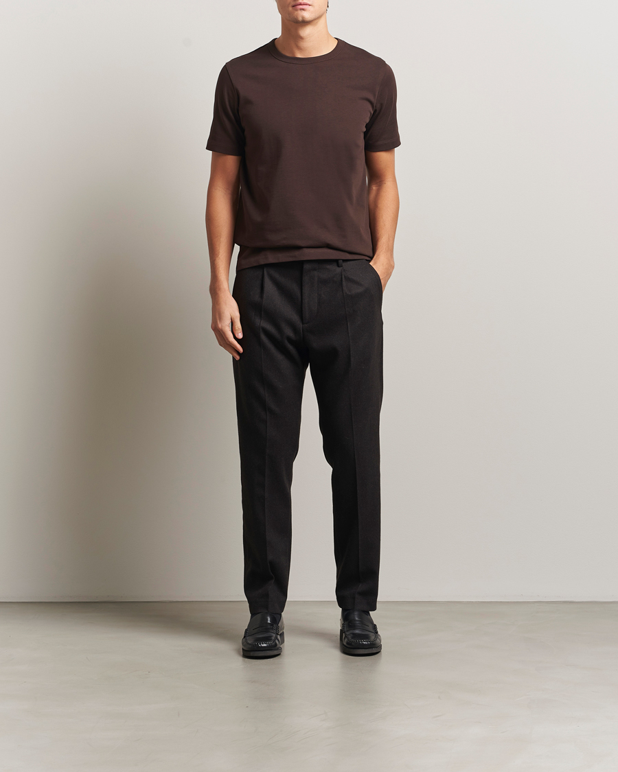 Men | T-Shirts | A Day's March | Heavyweight T-Shirt Dark Brown