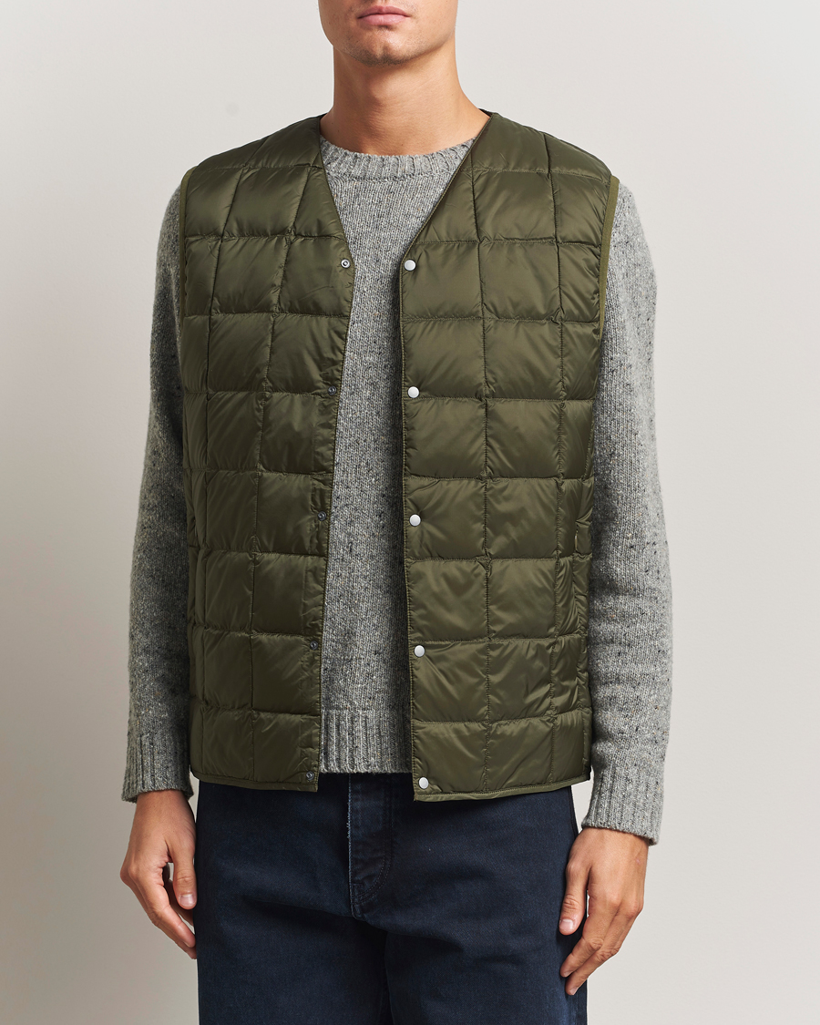 Moncler Cardamine Hooded Down Vest Dark Green at CareOfCarl.com