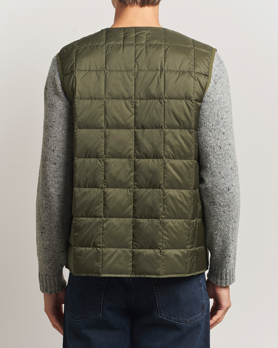 Men | Gilets | TAION | V-Neck Lightweight Down Vest Dark Olive