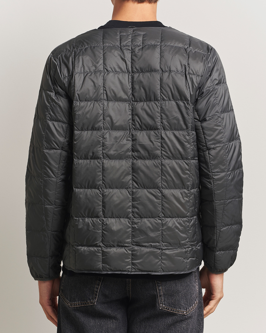 Men | Coats & Jackets | TAION | Crew Neck Button Down Jacket Dark Grey