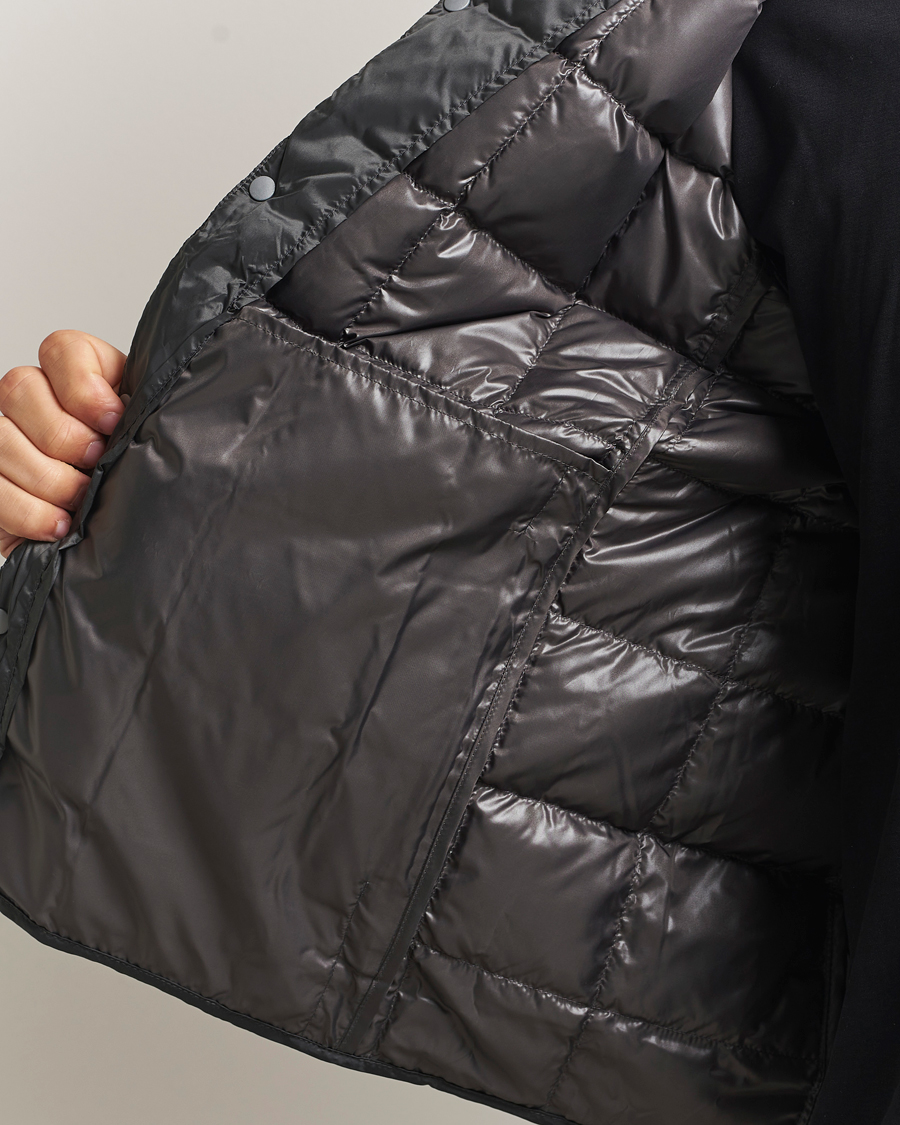 Men | Coats & Jackets | TAION | Crew Neck Button Down Jacket Dark Grey