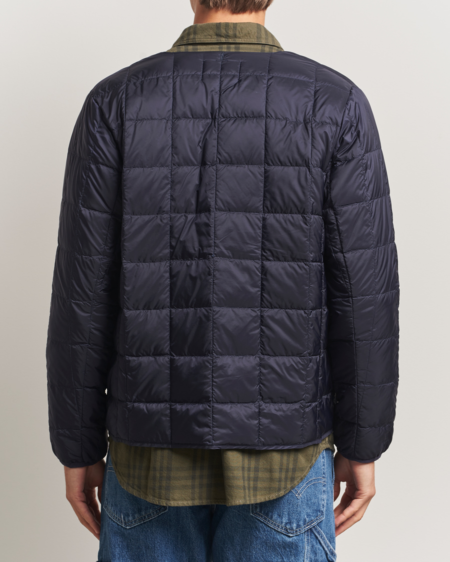 Men | Coats & Jackets | TAION | Crew Neck Button Down Jacket Navy