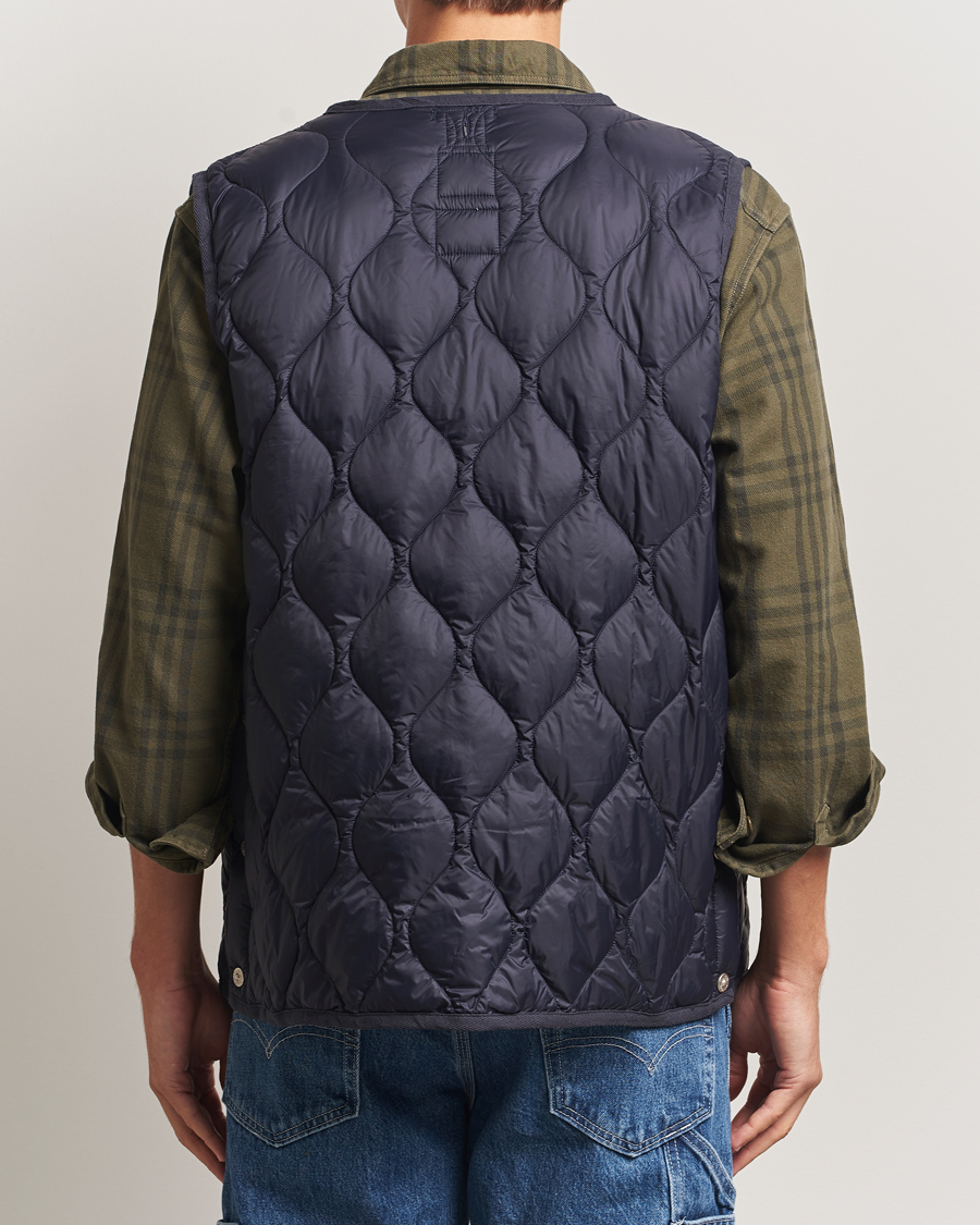 Men | Gilets | TAION | Military Crew Neck Down Vest Navy