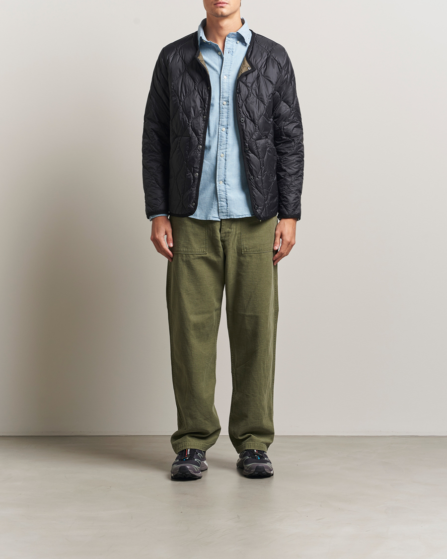 Men | Coats & Jackets | TAION | Military Crew Neck Down Jacket Black