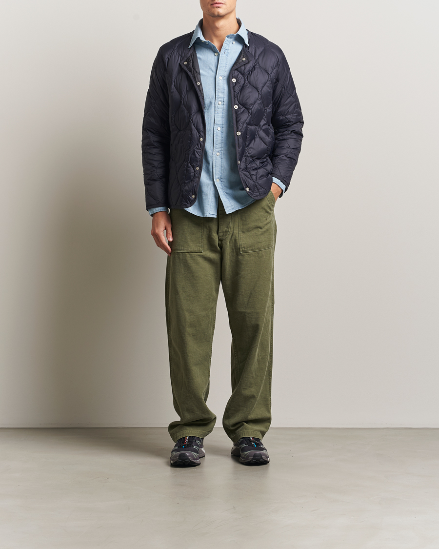 Men | Coats & Jackets | TAION | Military Crew Neck Down Jacket Navy