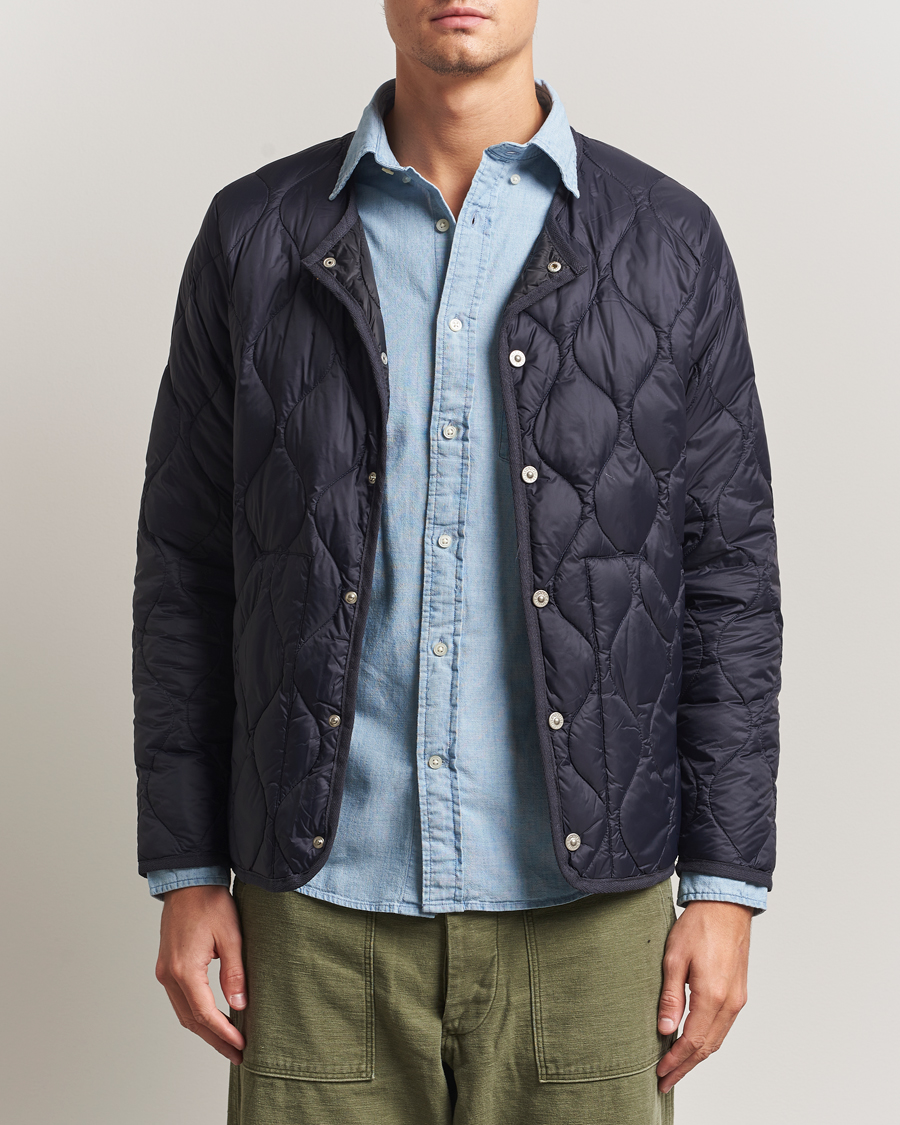 Men | Coats & Jackets | TAION | Military Crew Neck Down Jacket Navy