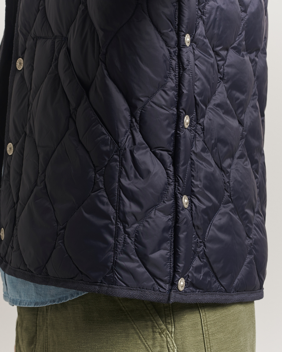 Men | Coats & Jackets | TAION | Military Crew Neck Down Jacket Navy