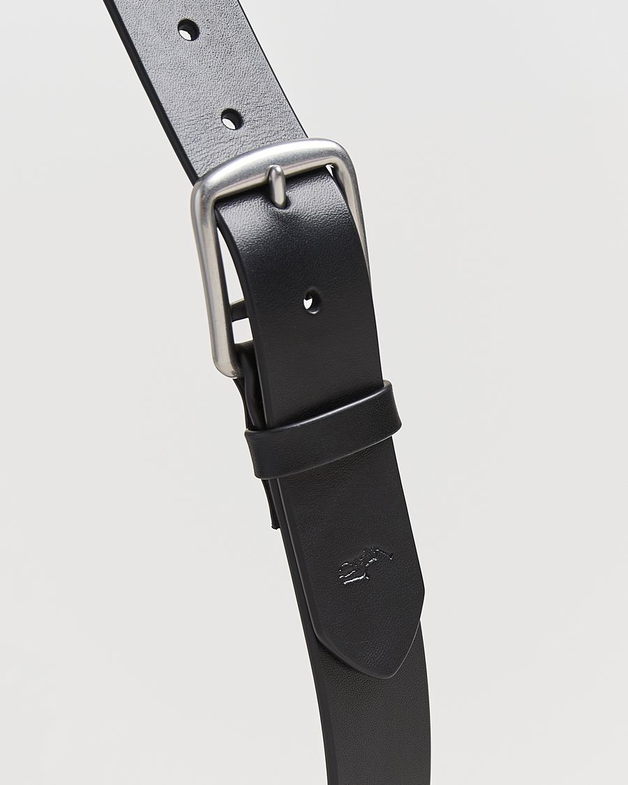 Men | Belts | Polo Ralph Lauren | Signature Pony Leather Belt Black