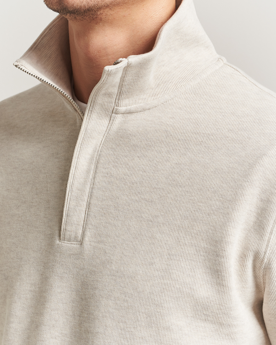 Men | Sweaters & Knitwear | Gant | Light Sacker Rib Half Zip Seed Melange