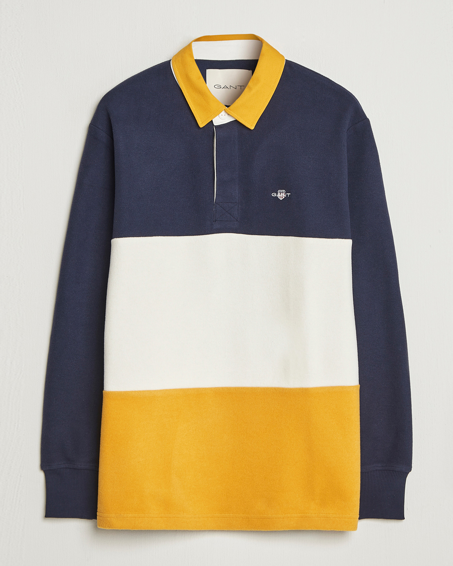 Men | Sweaters & Knitwear | Gant | Blocked Heavy Rugger Evening Blue Multi