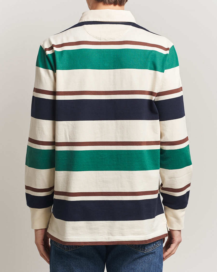 Men | Sweaters & Knitwear | GANT | Striped Heavy Rugger Cream Multi