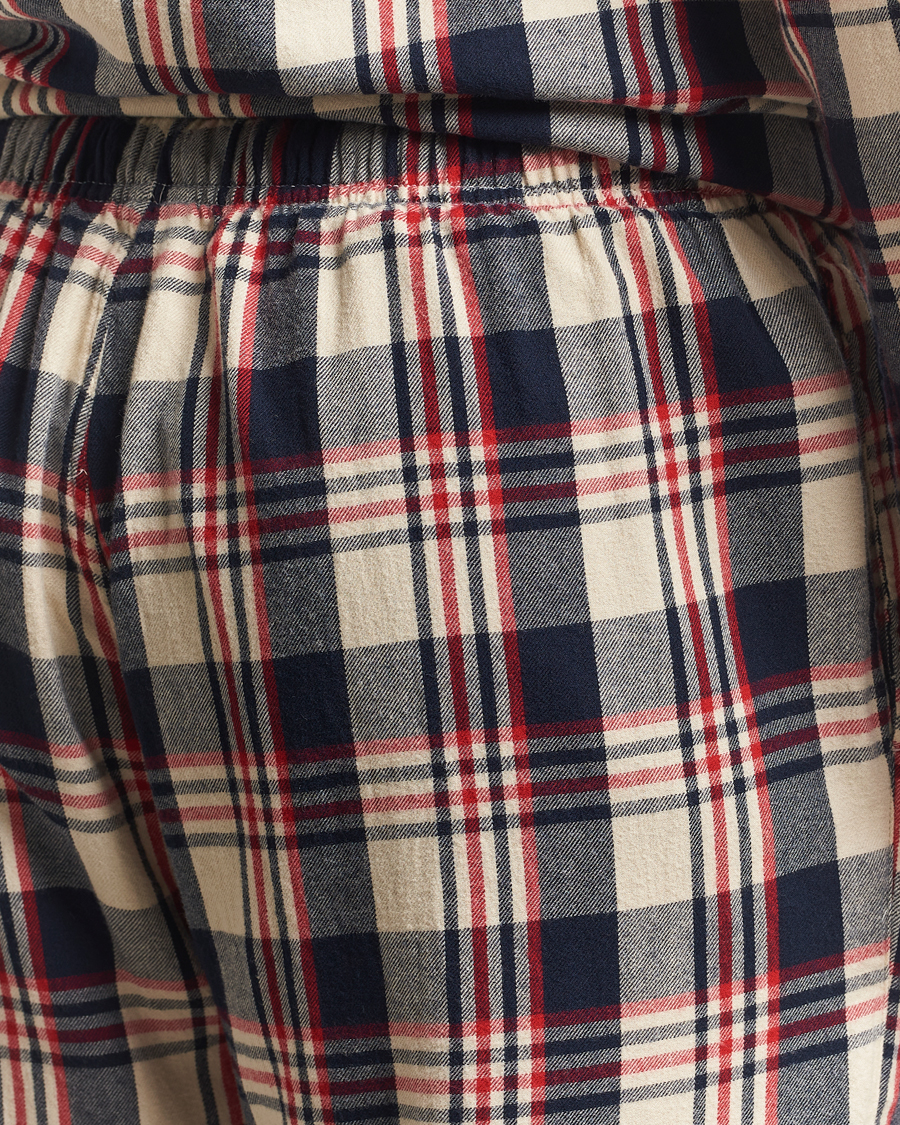 Men | Pyjamas & Robes | GANT | Flannel Checked Pyjama Set Ruby Red