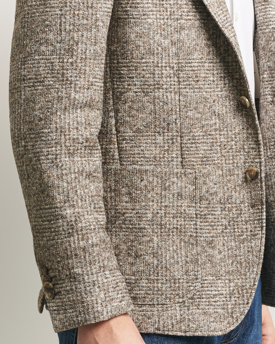 Men | Blazers | GANT | Wool Checked Blazer Seed Melange