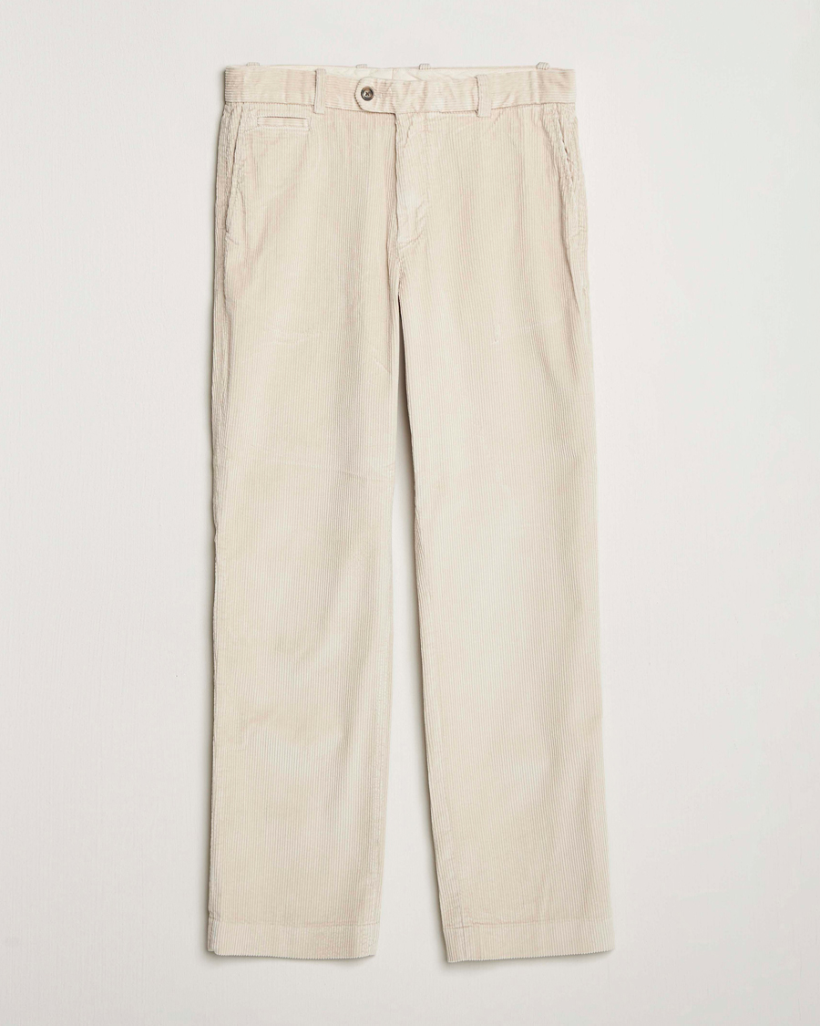 Men | Trousers | GANT | Straight Fit Corduroy Trousers Putty