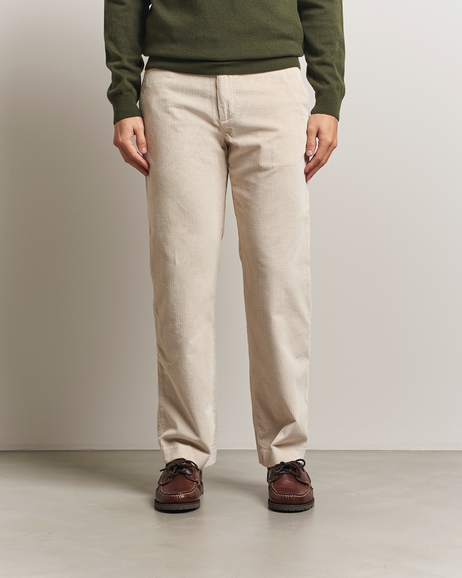 Men | Trousers | Gant | Straight Fit Corduroy Trousers Putty