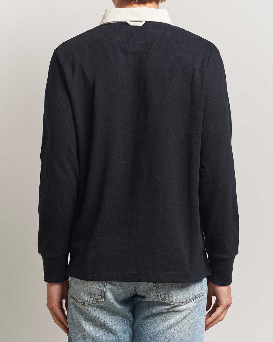 Men | Sweaters & Knitwear | GANT | Blocked Logo Heavy Rugger Black