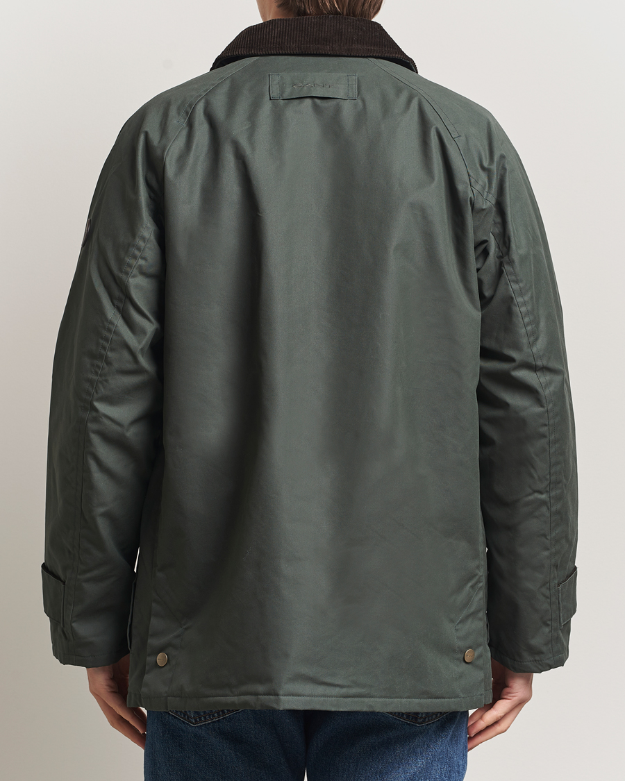 Men | Coats & Jackets | Gant | Waxed Barn Jacket Woody Green