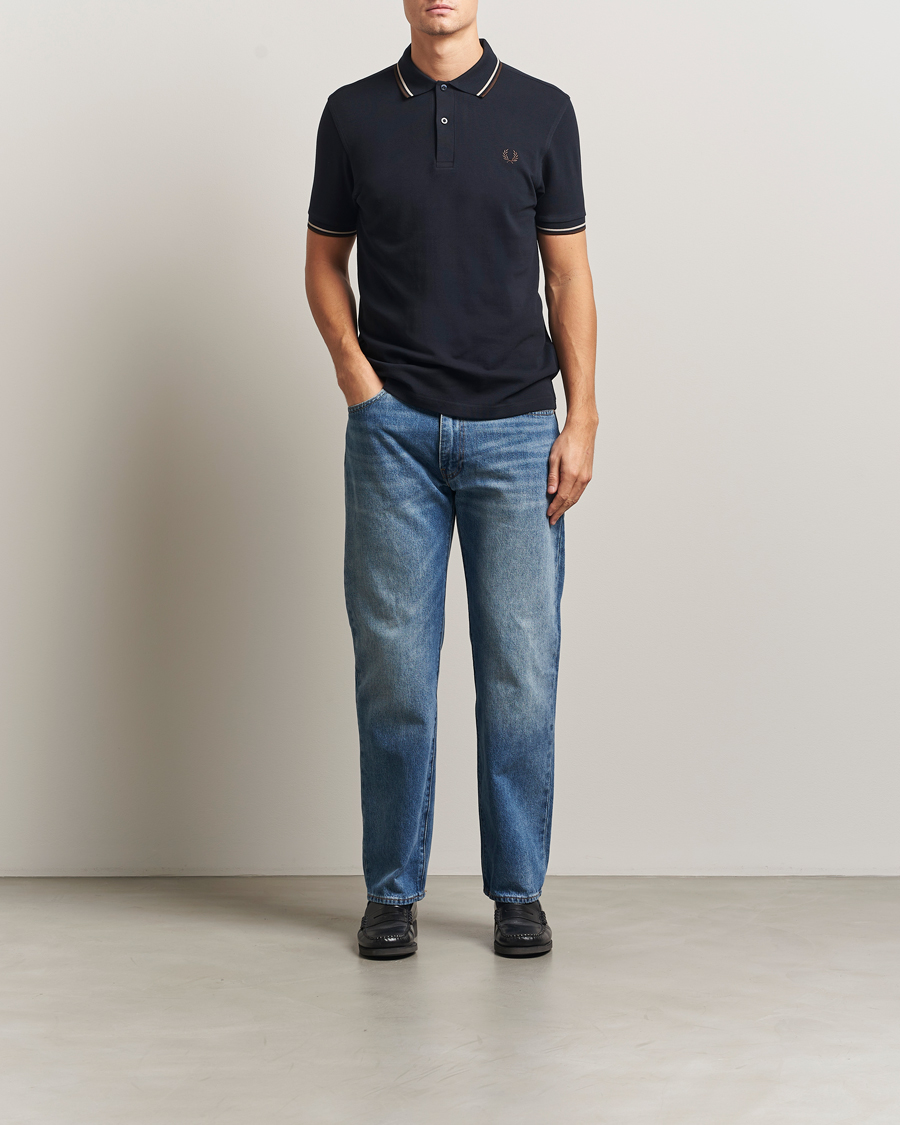 Men | Polo Shirts | Fred Perry | Twin Tipped Shirt Navy