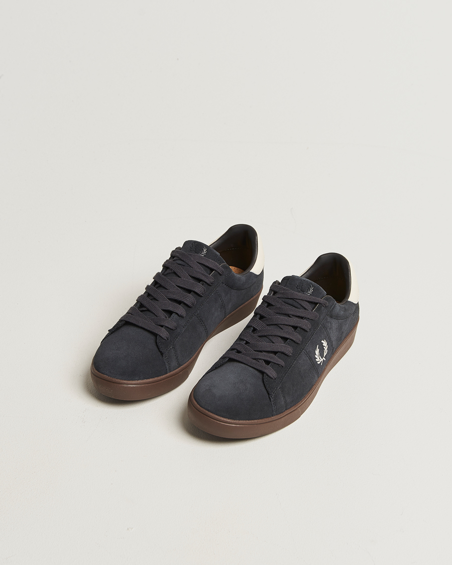 Fred Perry Spencer Suede Sneaker Anchor Grey at CareOfCarl.com