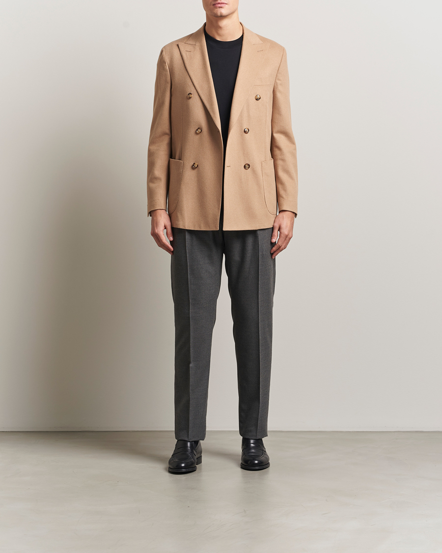 Men | Blazers | Oscar Jacobson | Farris Baby Camel Loro Piana Blazer Beige