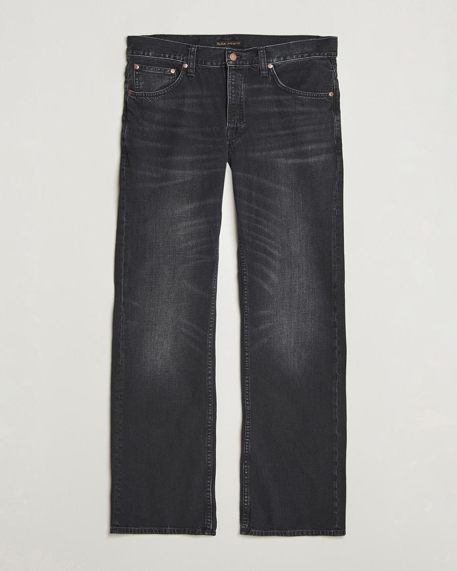 Men | Jeans | Nudie Jeans | Flare Glenn Jeans Black Storm
