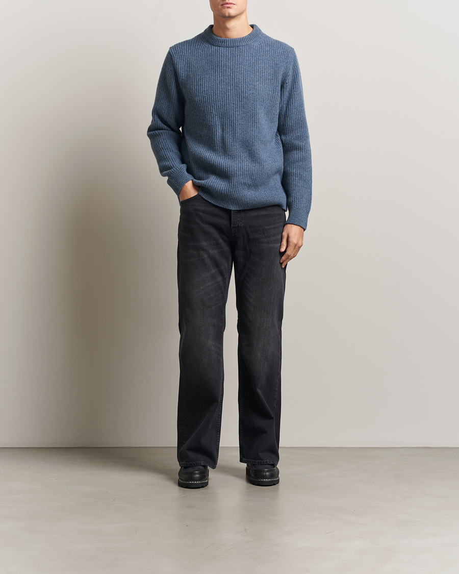 Men | Jeans | Nudie Jeans | Flare Glenn Jeans Black Storm