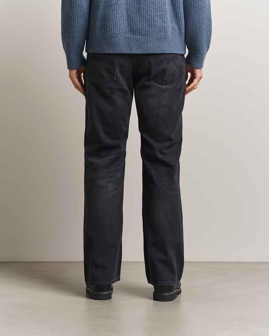 Men | Jeans | Nudie Jeans | Flare Glenn Jeans Black Storm