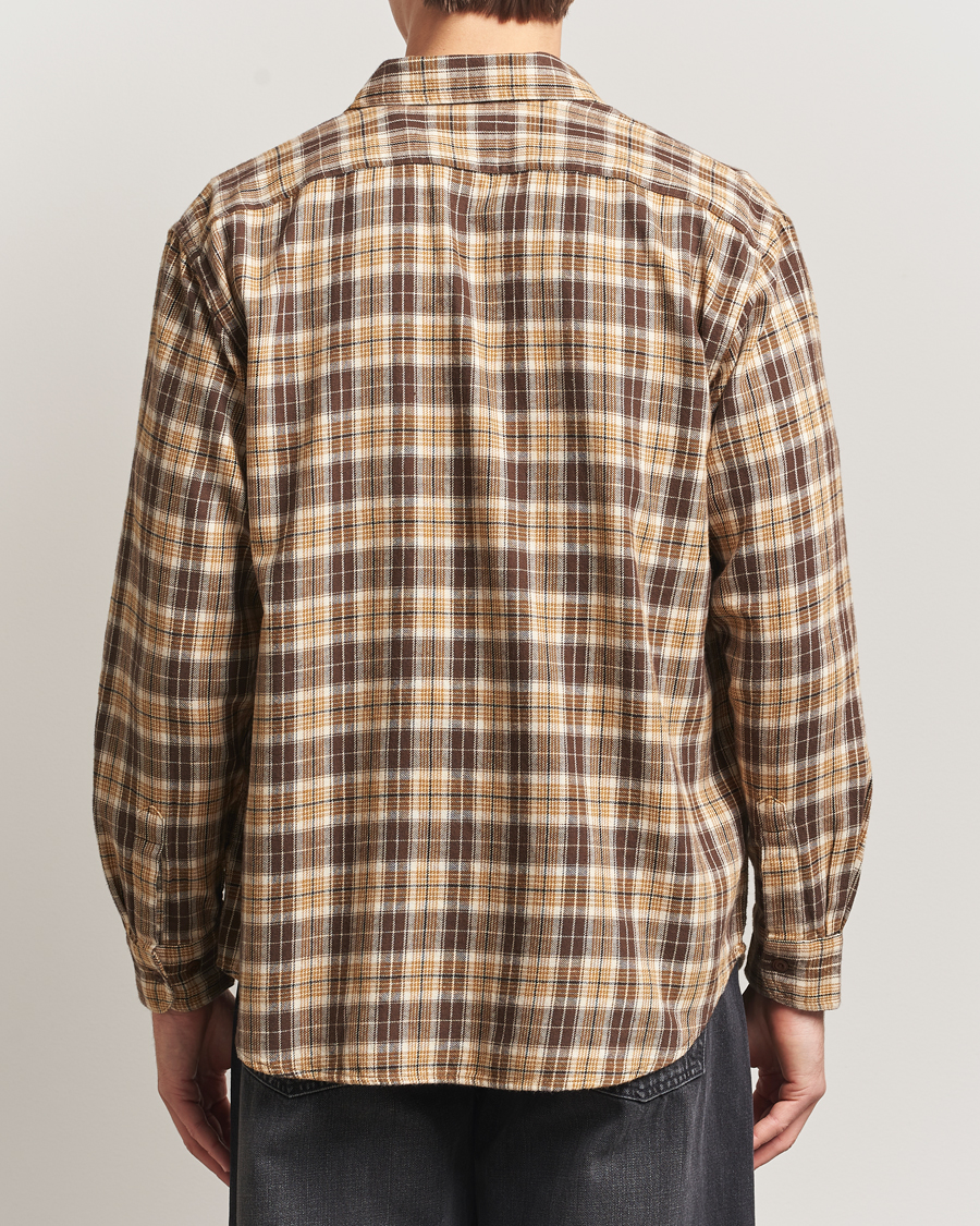 Men | Shirts | Nudie Jeans | Julian Checked Worker Shirt Brown