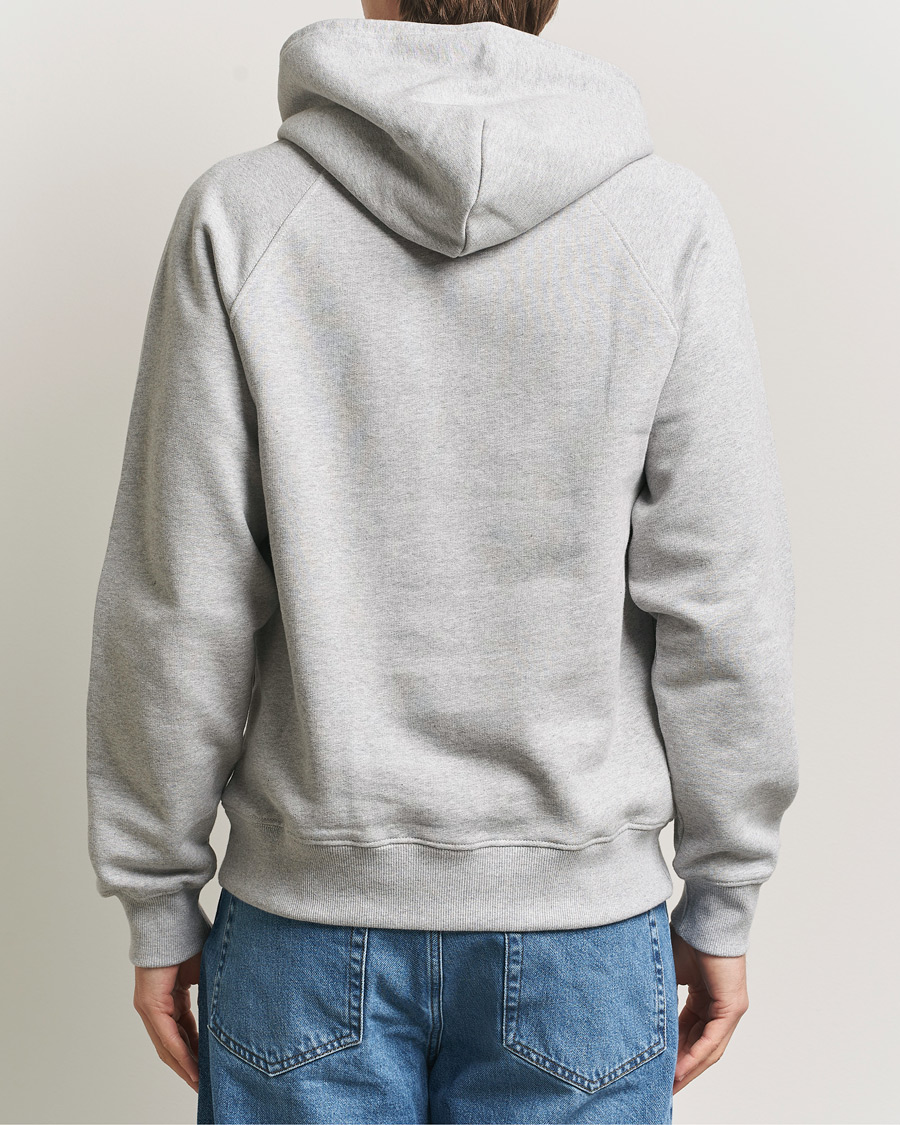 Men | Sweaters & Knitwear | Nudie Jeans | Gunde Logo Hoodie Grey Melange