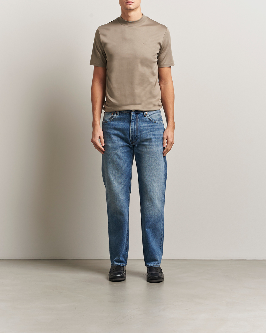 Men | T-Shirts | J.Lindeberg | Ace Mock Neck T-Shirt Brindle