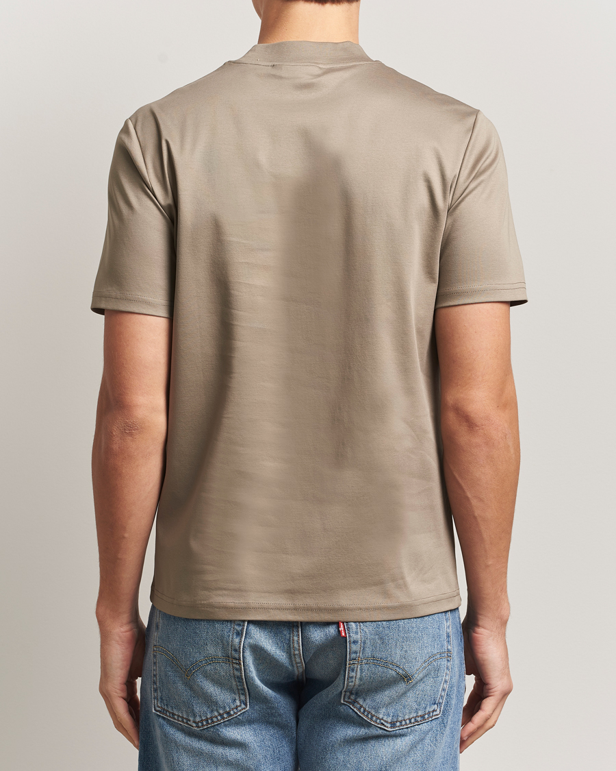 Men | T-Shirts | J.Lindeberg | Ace Mock Neck T-Shirt Brindle