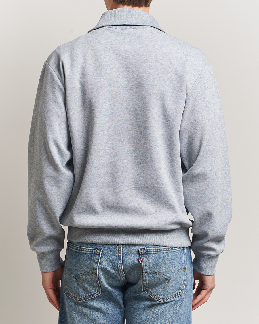 Men | Sweaters & Knitwear | J.Lindeberg | Callan Jersey Half Zip Medium Grey Melange