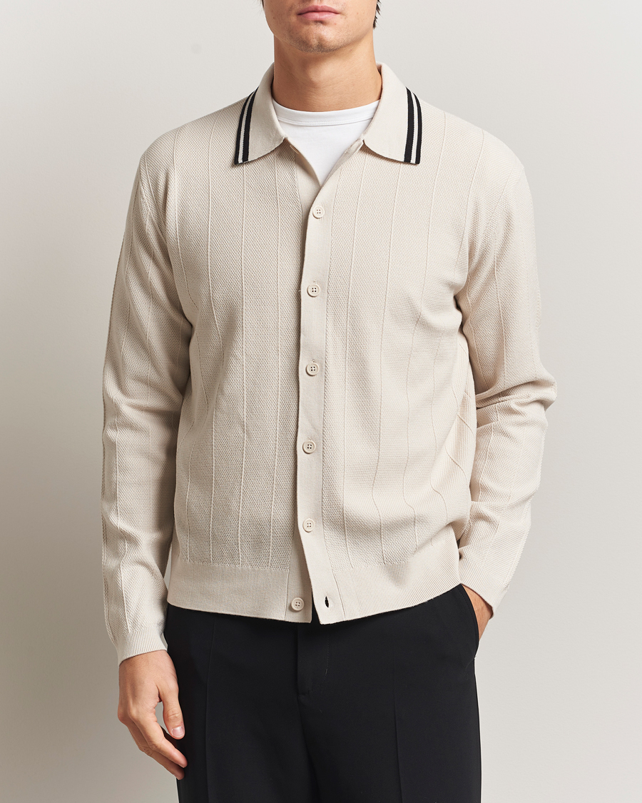 John Smedley Petworth Extra Fine Merino Cardigan Hepburn Smoke at