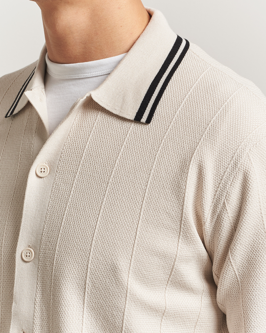 Men | Sweaters & Knitwear | J.Lindeberg | Willem Structured Cardigan Moonbeam