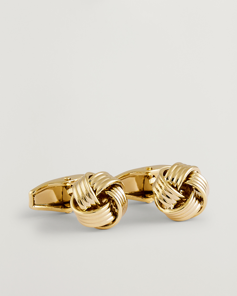 Men | Cufflinks | Amanda Christensen | Knot Cufflink Gold