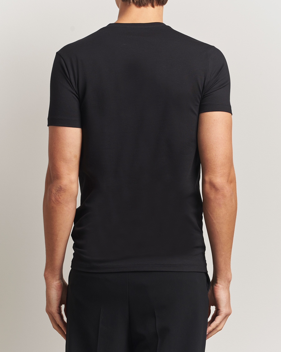 Men | T-Shirts | Falke | 2-Pack Cotton Crew Neck T-Shirt Black