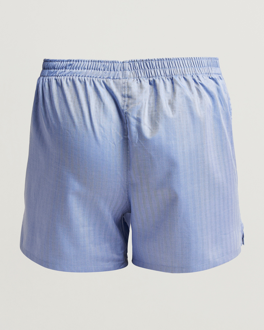Men | Underwear & Socks | Falke | Cotton Woven Boxer Shorts Ocean Blue