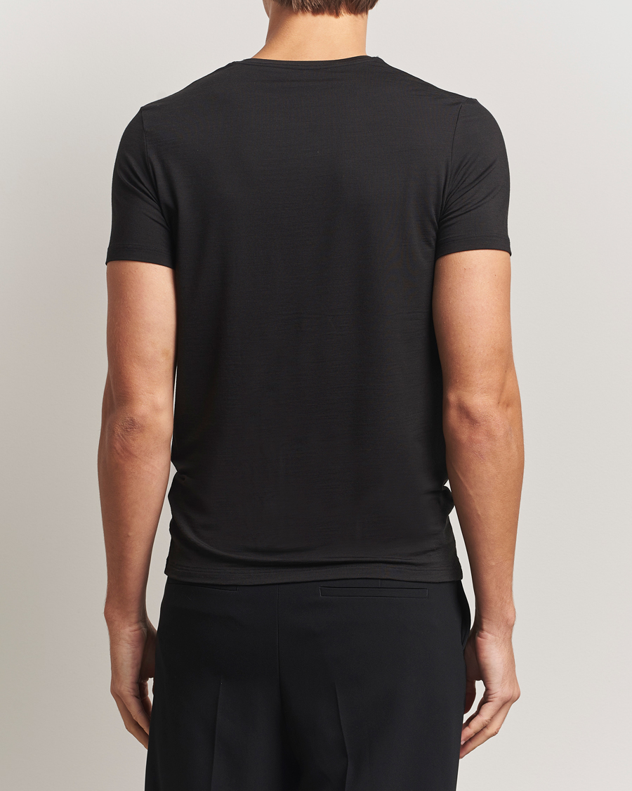 Men | T-Shirts | Falke | Clima Wool Crew Neck T-Shirt Black