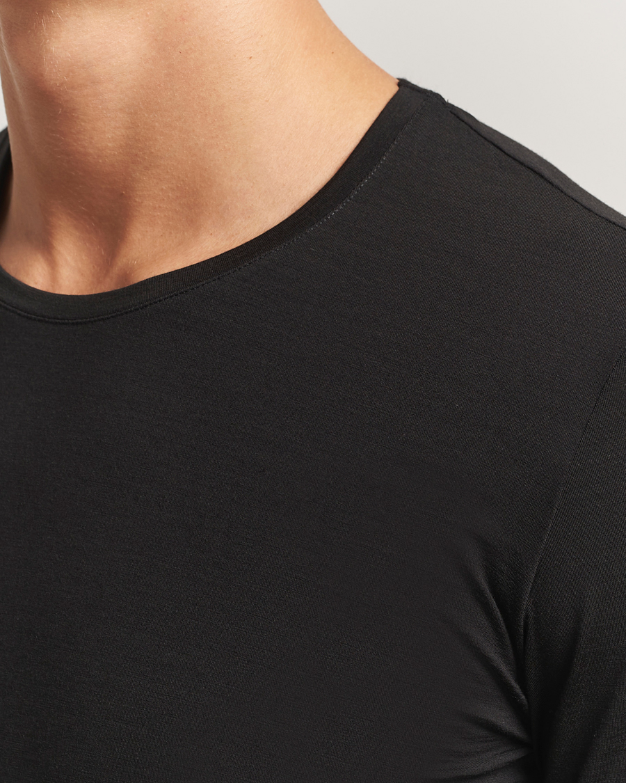 Men | T-Shirts | Falke | Clima Wool Wool Long Sleeve T-Shirt Black