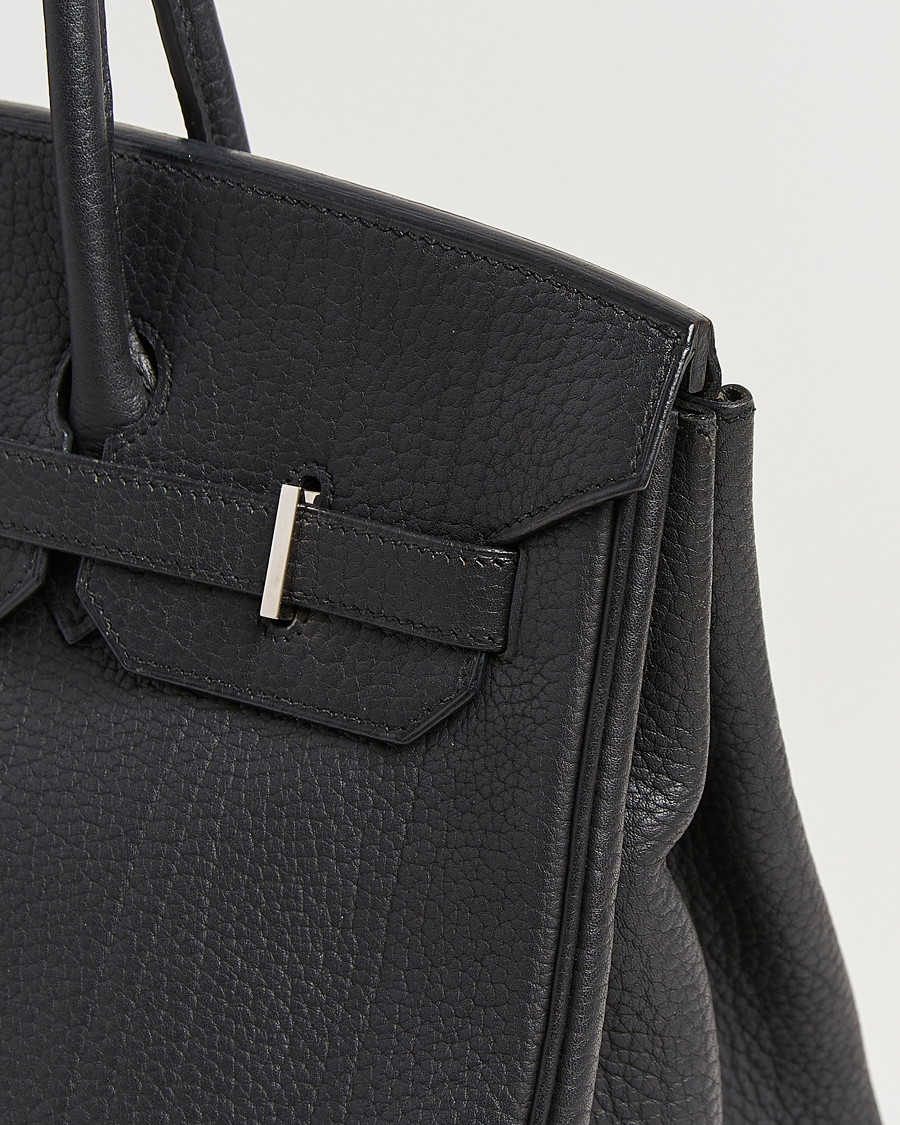 Hermès Pre-Owned Birkin 35 Fjord Leather Black at CareOfCarl.com