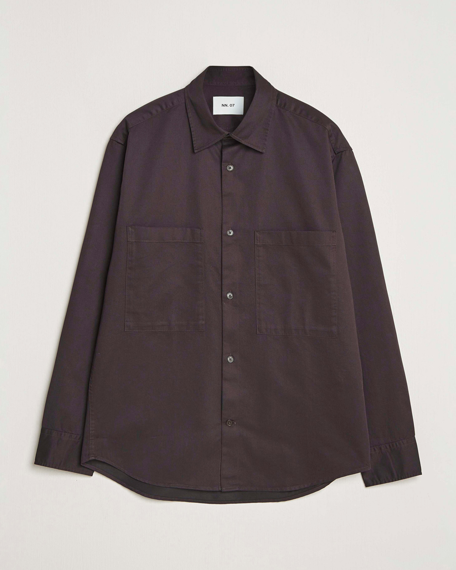 Men | Shirts | NN07 | Freddy Tencel Workwear Shirt Dusky Port