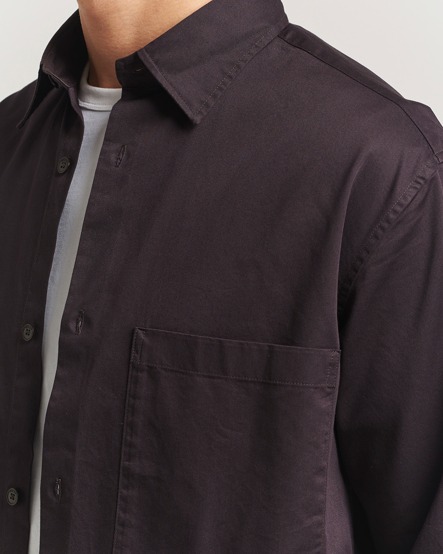 Men | Shirts | NN07 | Freddy Tencel Workwear Shirt Dusky Port