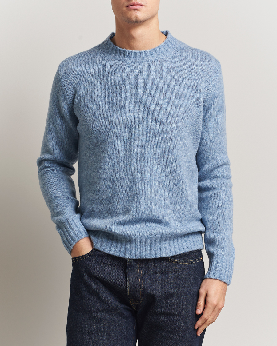 Men | Sweaters & Knitwear | NN07 | Lee Wool Knitted Sweater Denim Blue