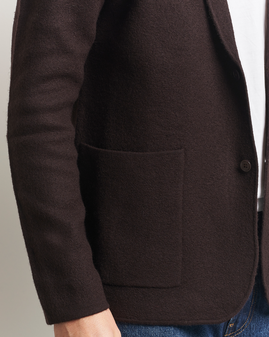 Men | Blazers | NN07 | Lucas Boiled Wool Blazer Dusky Port