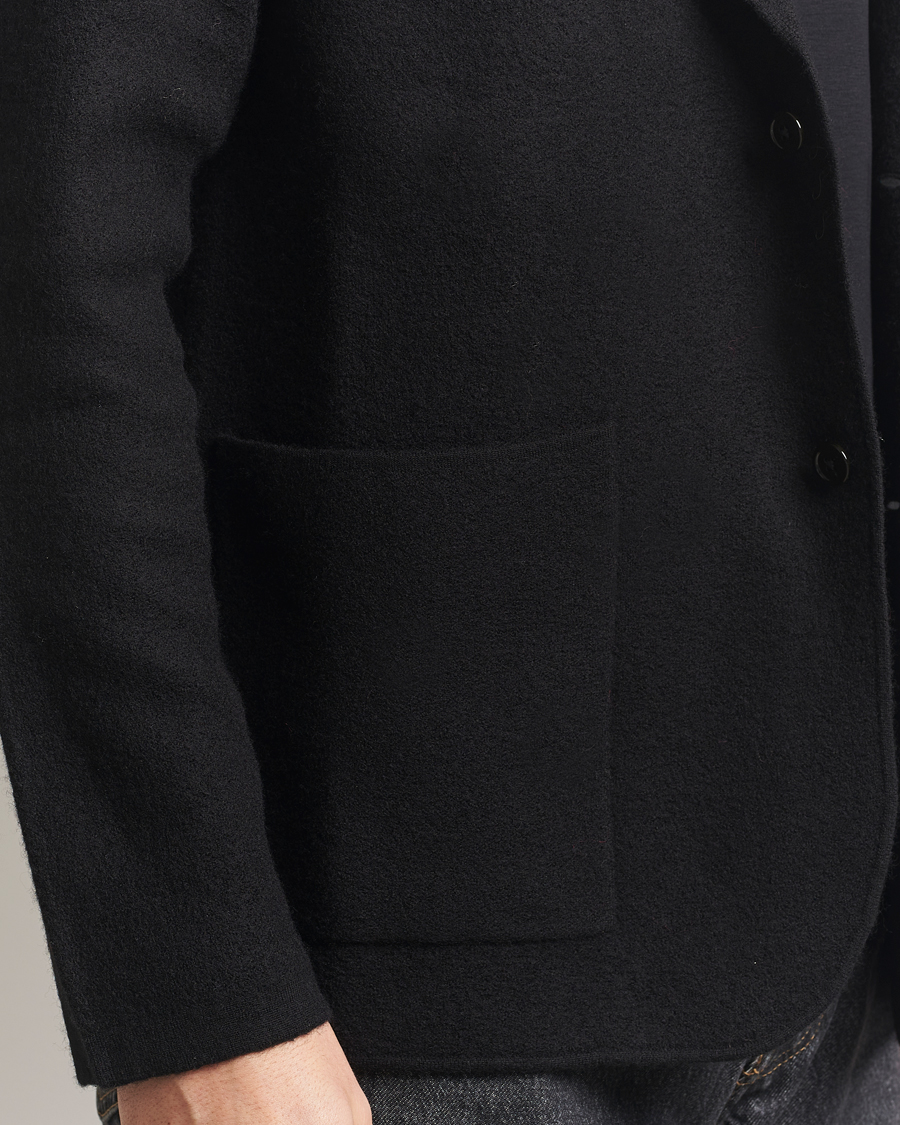 Men | Blazers | NN07 | Lucas Boiled Wool Blazer Black